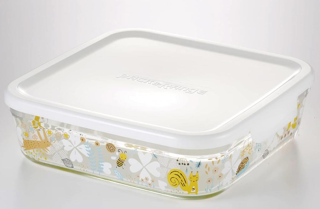 iwaki Glass Storage Microwave and Oven Set of Shinji Kato Nordic Garden Pack Gratin Container Heat-Resistant Containers, Safe, 4, & Range, PS-PRNSNF4,