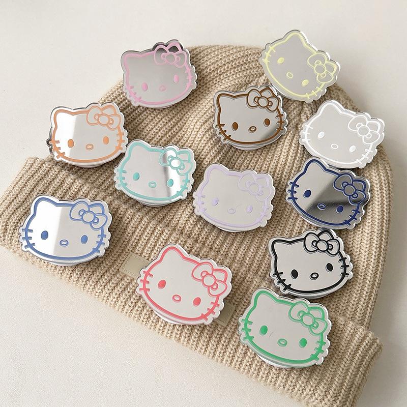 Color Lines Kt Cat Mirror Mobile Phone Airbag Bracket Wind Back Sticker Retractable Lazy Desktop Bracket