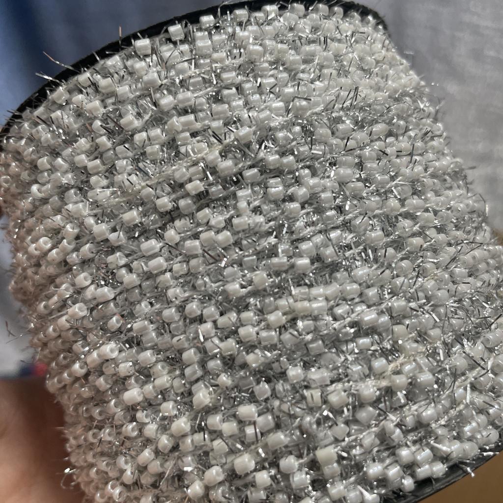 Reiskorn Bunte Paillettenkette Eine Rolle 200 Yards, Drahtperlen Bunte Doudou Perlen DIY Stricken & Häkeln