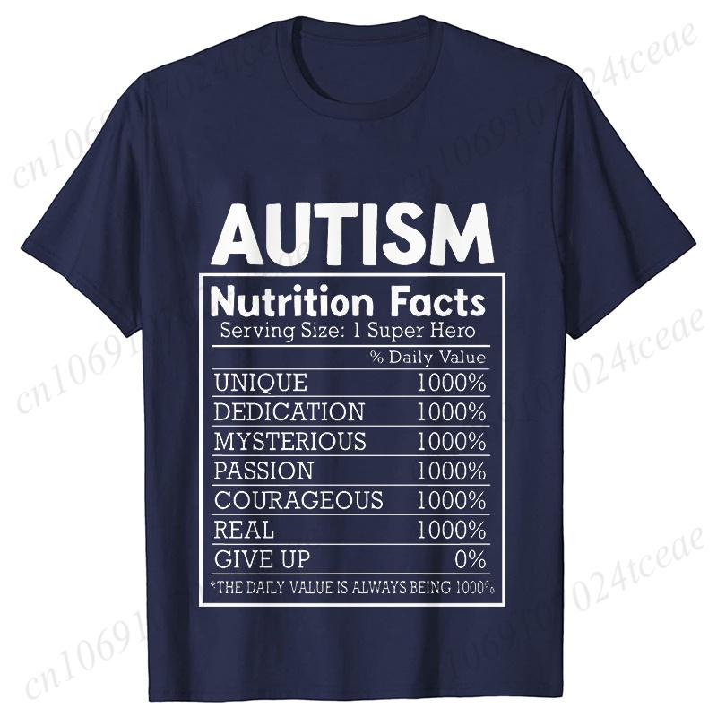 Female Clothing Autism Nutrition Shirt for Women Autism Awareness Month T-shirts Autism Quote Summer Tees Acceptance Y2k Tops