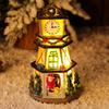 Christmas Bell Tower Decor Clock Ornaments Festive Led Christmas House Figurine with Light Up Clock for Holiday
