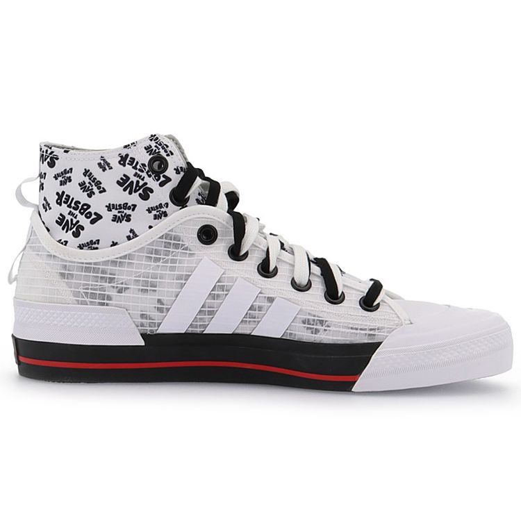 Adidas Nizza High DL Save The Lobster Unisex Sneakers White Footwear-White Scarlet GY5340