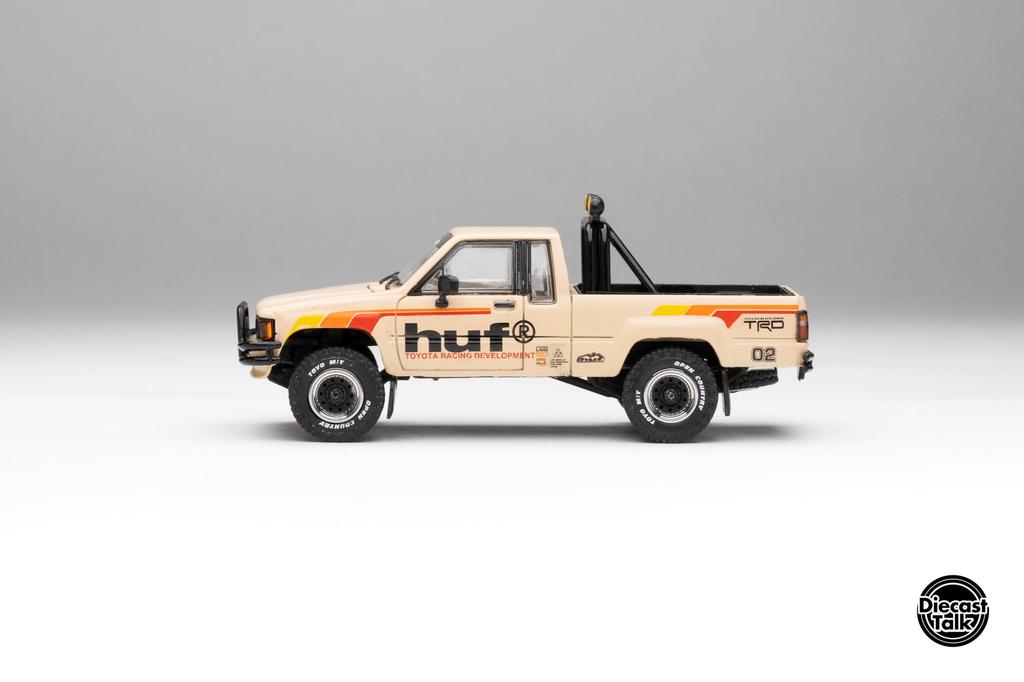 FREESTYLE Gaincorp Products Scale Toyota Hilux SR5 4x4 HUF X DiecastTalk Custom Order Finished Model 1/64 DTGHUF-003