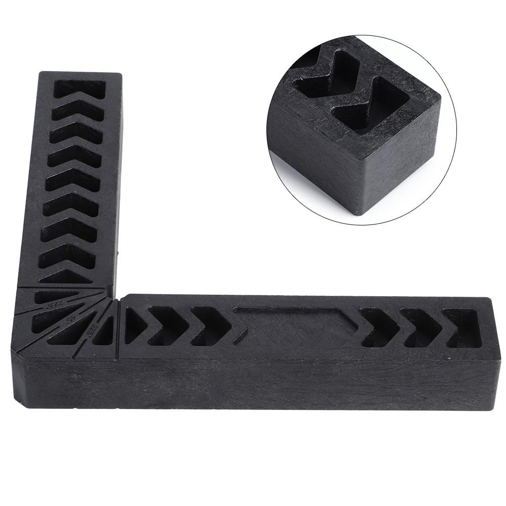 Limitator Negru Unghi Drept L Limitator în Formă de L Plastic de Înaltă Duritate Riglă pentru Prelucrarea Lemnului