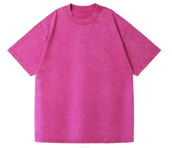 

Vintage Washed Heavyweight Cotton Short Sleeve T-Shirt - Unisex American Retro Summer Style L