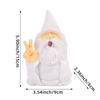 Retro White Beards Gnomes Statues Resin Crafts Waterproof Faceless Gnome Figurine Funny Handmade Bearded Dwarf Garden Sculpture