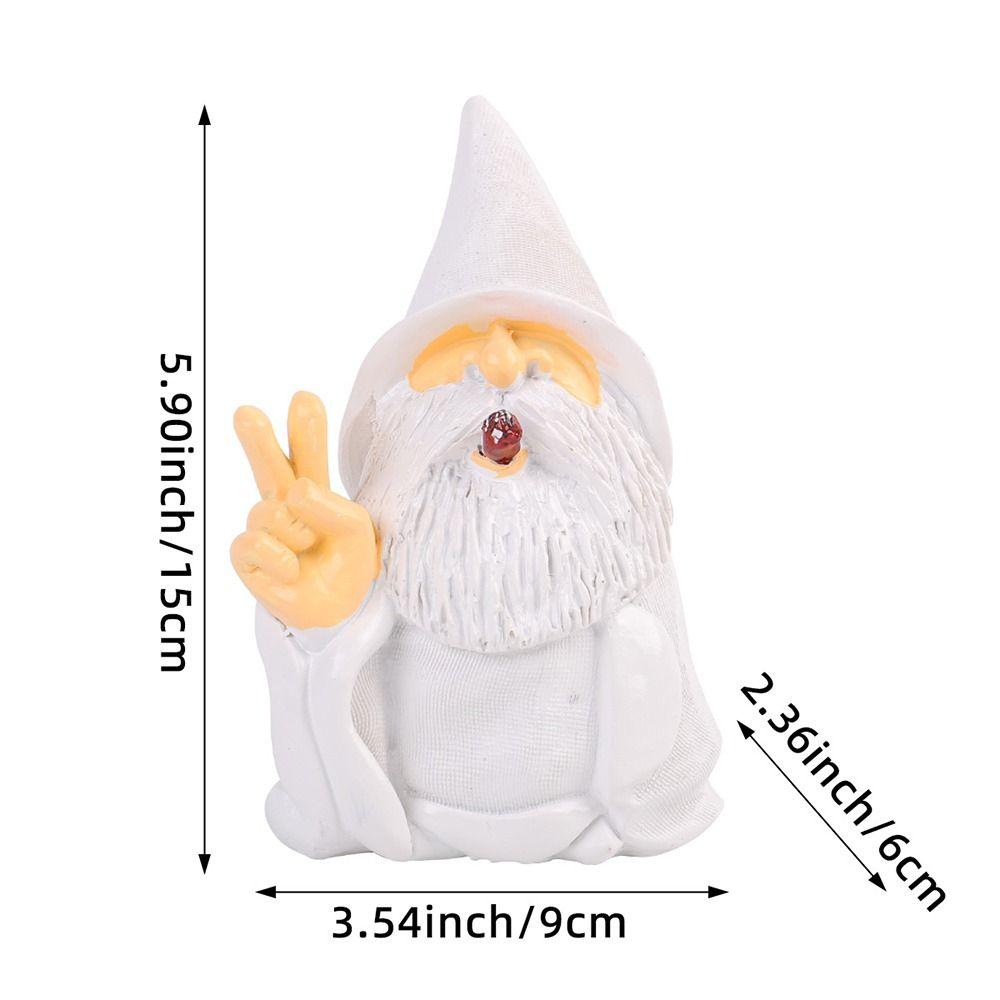 Retro White Beards Gnomes Statues Resin Crafts Waterproof Faceless Gnome Figurine Funny Handmade Bearded Dwarf Garden Sculpture