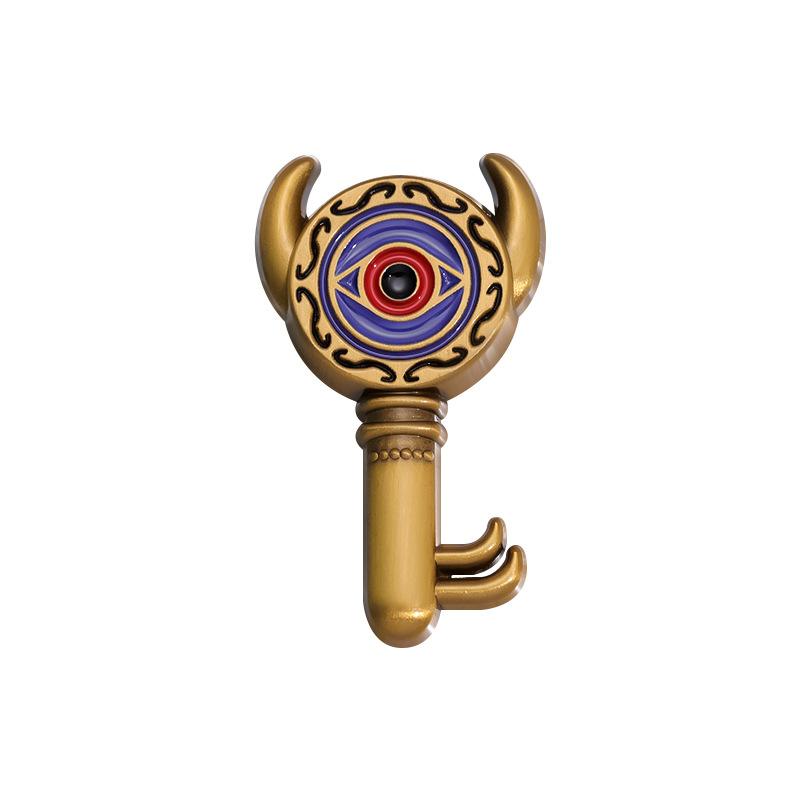 

Gold Trendy Geometric Key Brooch Vintage Cartoon Inspired Alloy Pin Perfect For All Genders