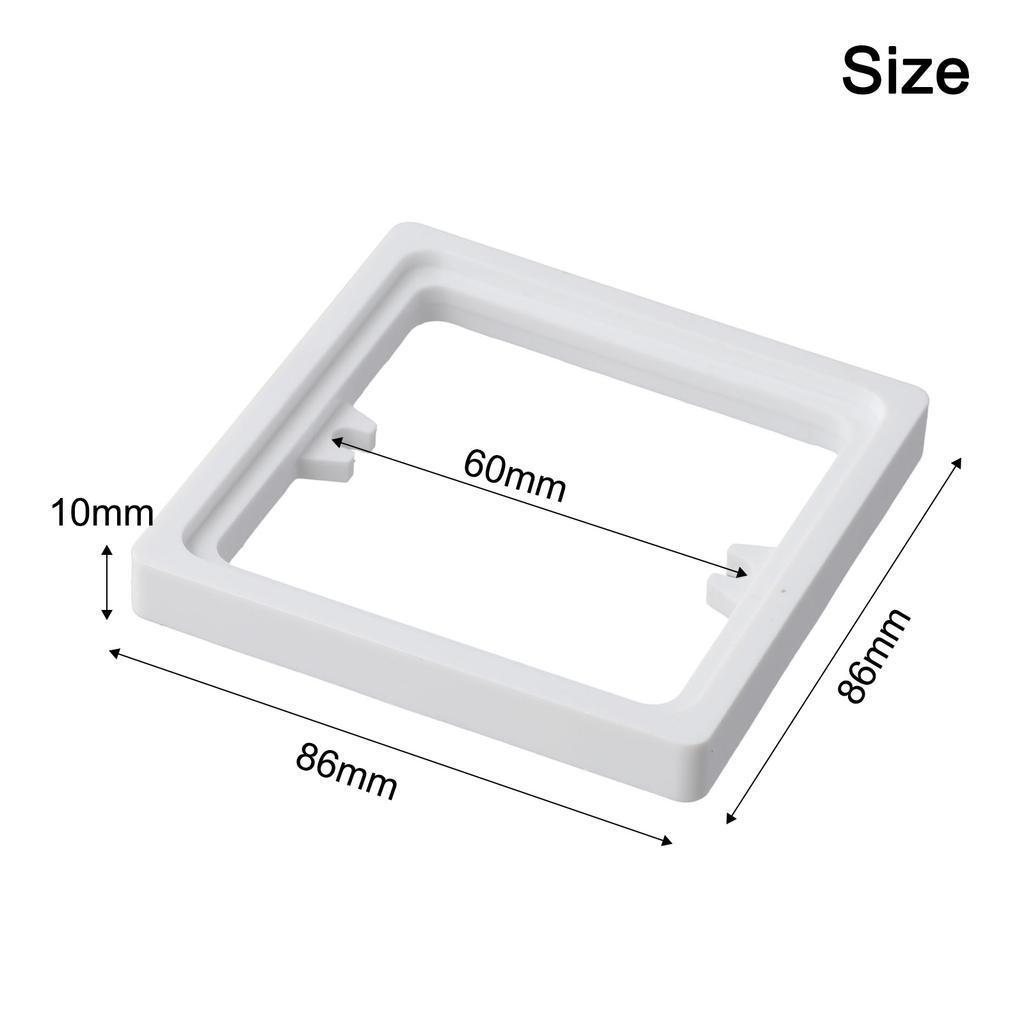 2 szt. Płyta maskująca przełącznik Panel ścienny Dekoracja 10MM Podkładka dystansowa pojedynczego gniazda Płyta gniazda Biały Szary Złoty Rama Z 4x Śrubami