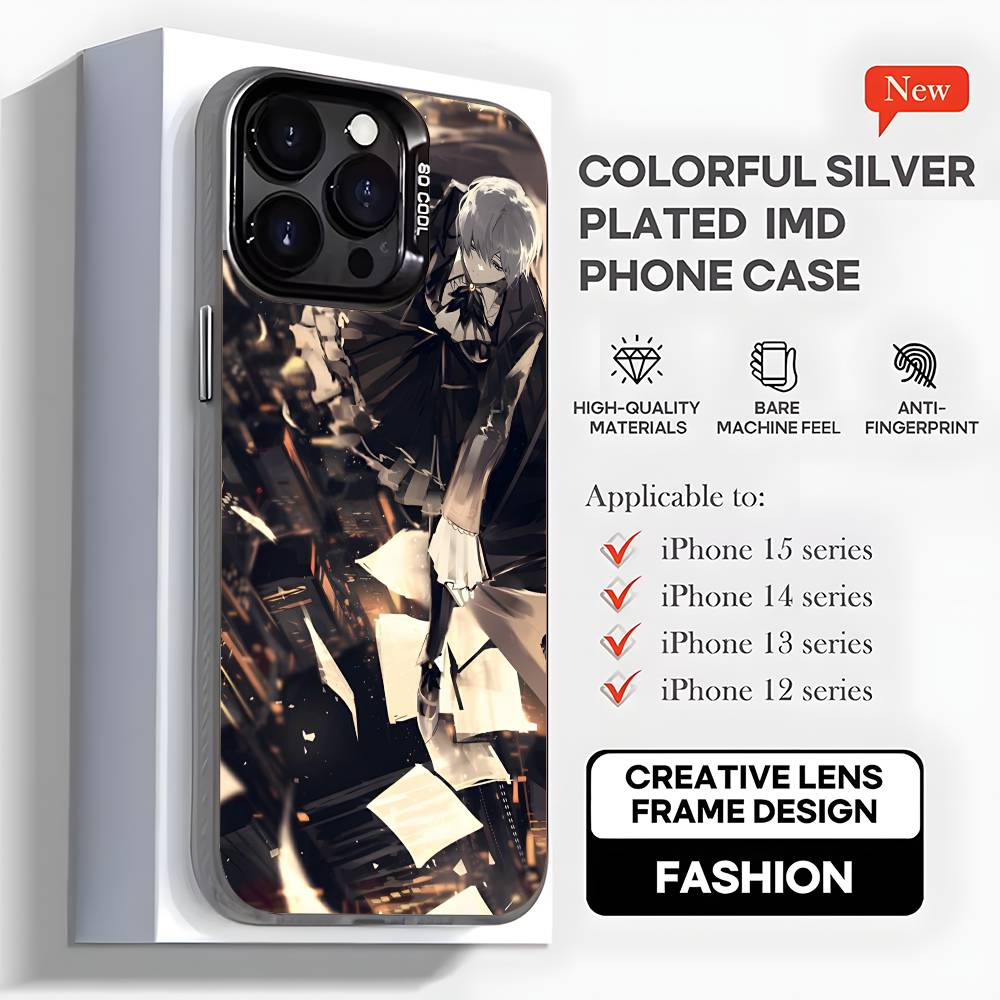 

L-Library Of Ruina Game Phone Case For iPhone 16,15,14,13,12,11,Mini,Pro,MAX,plus,Black Matte Shockproof Cover iPhone14