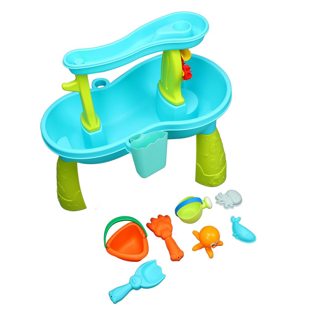 Splash Sand Table Toy 2 Tier Rain Shower Water Table for Toddlers Outdoor Beach Backyard Activity