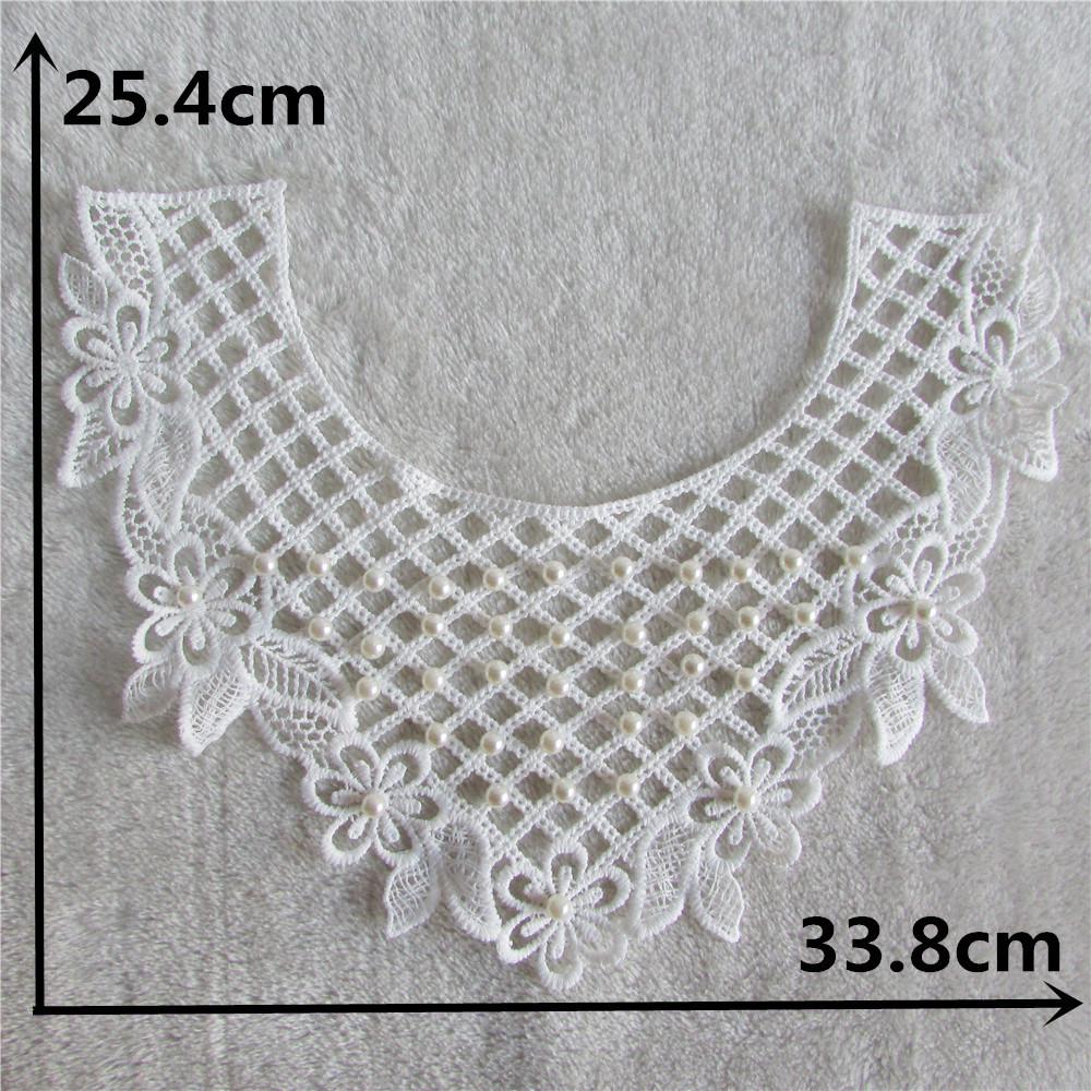 Milk Silk Lace with Imitation Pearls - DIY Sewing Decorative Collars