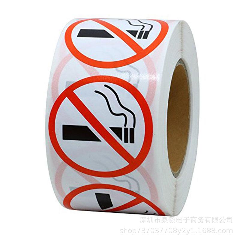50-500pcs Danger Sticker Art Paper Funny No Smoking Warning Decal Wholesale Superior Quality