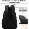 Universal Ergonomic Men Backpack Wear Resistant Large Capacity Business Backpack Casual Style Oxford Cloth Computer Bag Hiking
