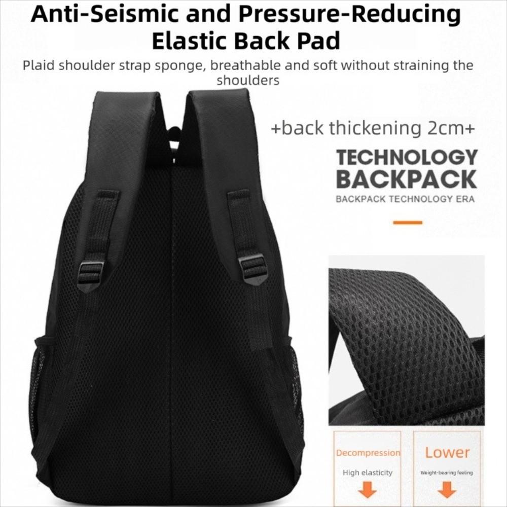 Universal Ergonomic Men Backpack Wear Resistant Large Capacity Business Backpack Casual Style Oxford Cloth Computer Bag Hiking