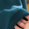 Ladies' 2023 Winter Velvet High-Neck Thick Sweater - Solid Color Long Sleeve Pullover Base Layer.