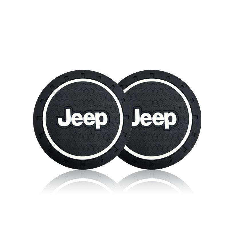 1/2pc Car Heat-resisting Coaster Silica Gel Water Cup Slot Dirt Pad For Jeep Wrangler Grand Cherokee b Renegade Tyre Stem Air Caps