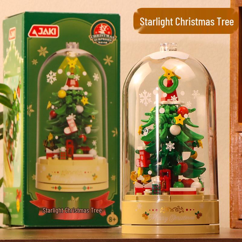 Jiaqi Christmas Tree Music Box Ornament Building Toy - Gift for Girls, Bestseller Building Blocks