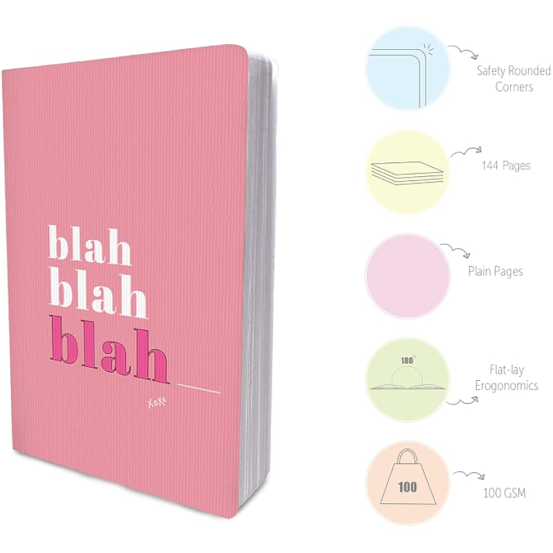 Factor Notes 90 Gsm A5 Notebook: Plain | 160 Pages (The Blah Blah)