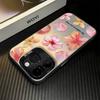 Pink Flowers Case For Iphone 16 Pro Cover For Iphone 15 14 13 12 11 Pro Max Cover Funda Bumber Coque 16 Pro 16E Case Cover Funda