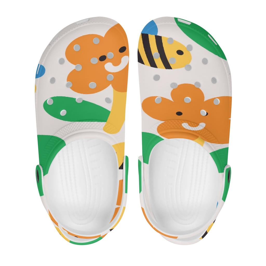 Cute Printed EVA Clogs Adult Unisex Ventilated Lightweight Slip On Casual Shoes Soft Sole Summer Sandals Daily Leisure Wear
