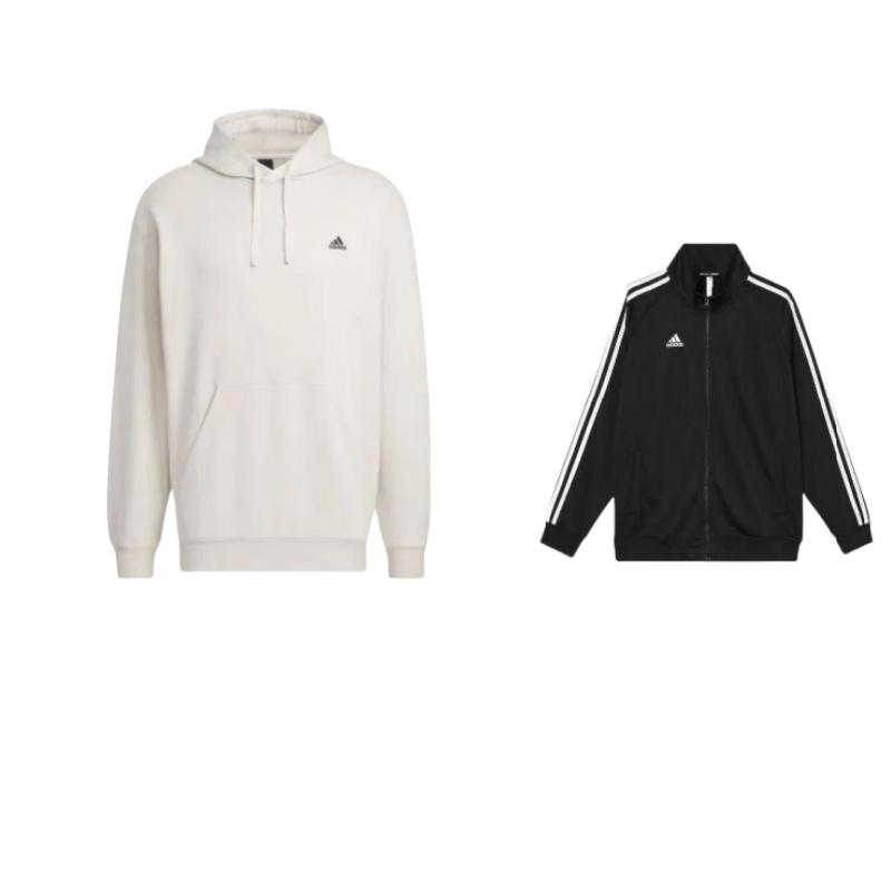 

Adidas Однотонный свитер с капюшоном, воротником-стойкой, застежкой-молнией и длинными рукавами, повседневный спортивный костюм унисекс, спортивная одежда TR30JR-BW+IV7584 S