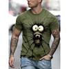 Men's Funny Monster Graphic T-Shirt Casual Short Sleeve Crewneck Tee