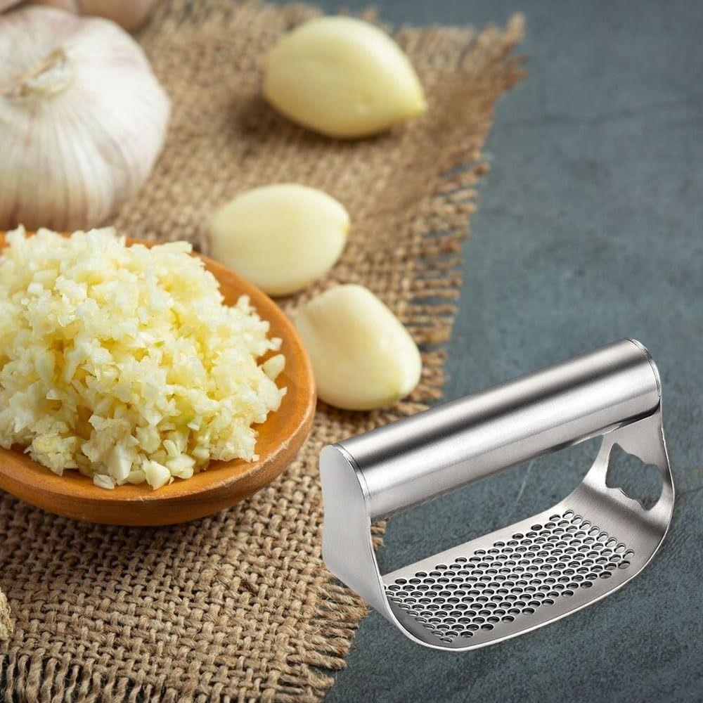 Silver Garlic Press Stainless Steel Garlic Chopper 2024 Garlic Mincer  Kitchen Tools