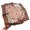 New Printed Cashew Retro Artistic Herringbone Pattern Cotton Linen Scarf Small Square Versatile Spring Autumn Thin Headscarf