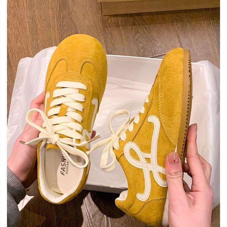 Dexun Shoes Women's 2025 Spring and Autumn New Niche Fashionable Flat-bottomed Breathable Women's Shoes Do Not Fall Off the Heel Retro Forrest Gump C