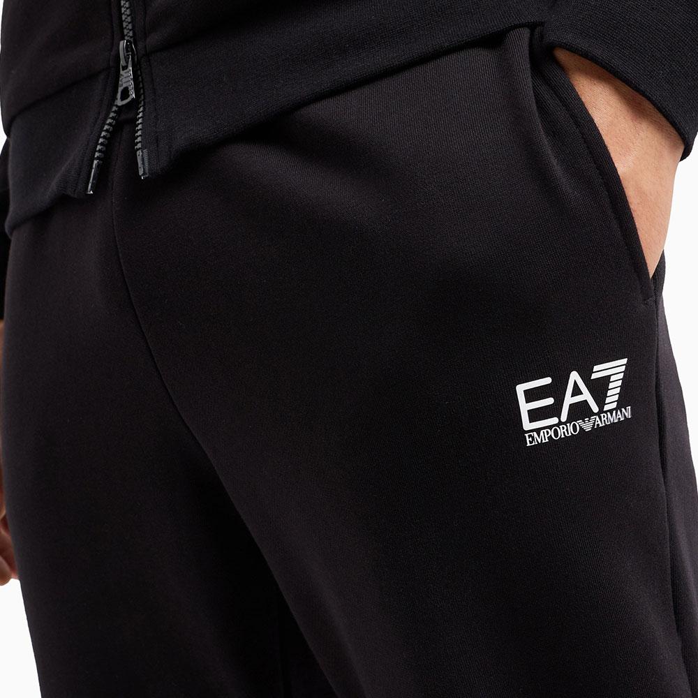 Emporio Armani EA7 FW24 Letter Logo Printed Hooded Zip Long Sleeve Casual Sports Suit Men suit Black 8NPV68-PJVTZ-1200