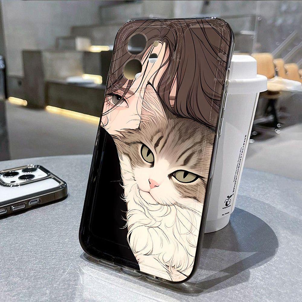 Cat Girl for iPhone17PorMax Mobile Phone Case Apple 16/14 Fine Hole 13 Transparent 12 Protective Case