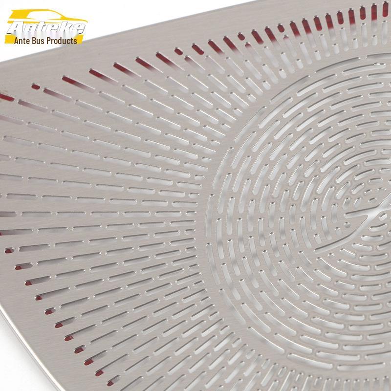4-Door C-Class Stainless Steel Speaker Cover Stickers - Car Accessories