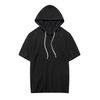 Men Short Sleeve Solid Color Hooded Drawstring T-shirt Pullover Tee Shirt for Daily Wear