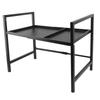 Microwave Oven Rack Carbon Steel Expandable Microwave Stand Countertop Utensils Shelf for Home Kitchen Single Layer