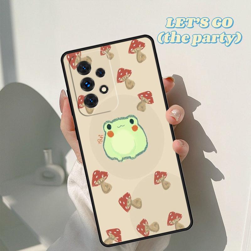 mushroom frog Cartoon phone case For Samsung Galaxy A42 A31 A40 A51 A71 A32 A80 A91 A52 A72 A73 A20e A21S A50 A70 A11 A12 Cover
