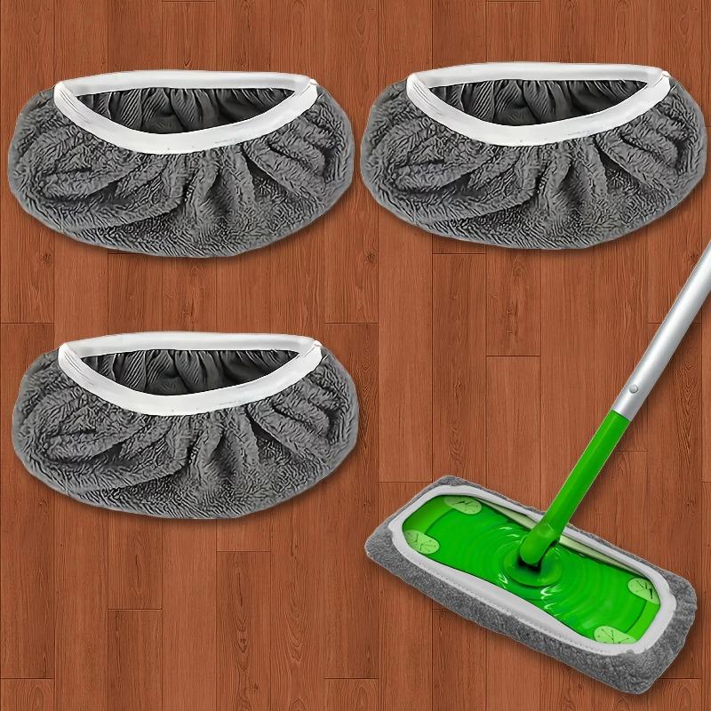 3Pcs reusable mop replacement pads, washable, durable and high absorbency. Suitable for dry and wet use at home, hotel, school and restaurant.