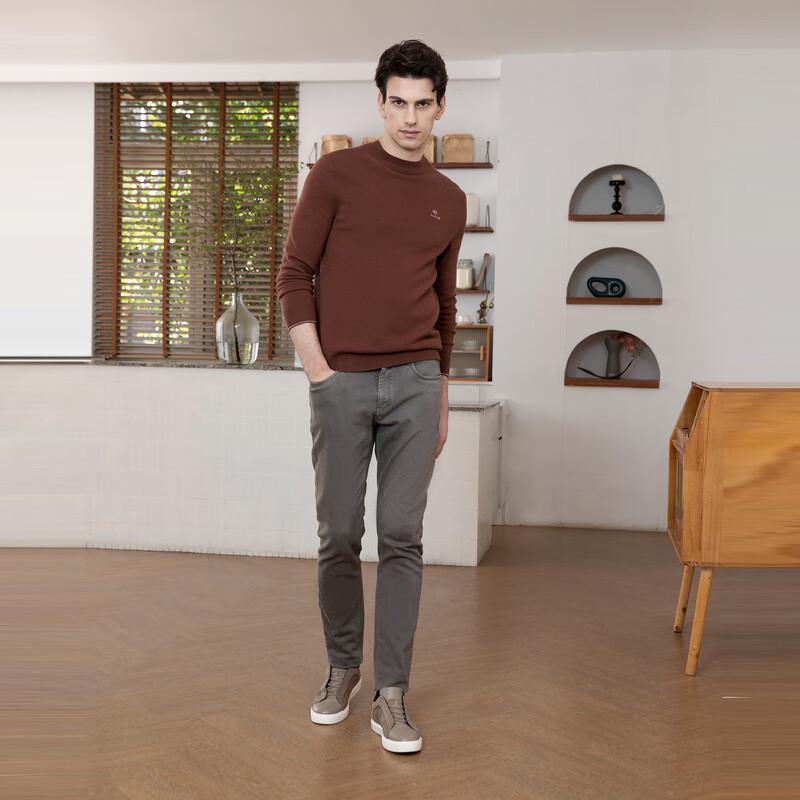 VICUTU Men's Cashmere Crew Neck Sweater