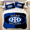 Biancheria da letto con design dello stemma dell'Inter (1 * copripiumino + 2 * federa, senza nucleo) Copripiumino e federa Set biancheria da letto Regalo di Natale compleanno