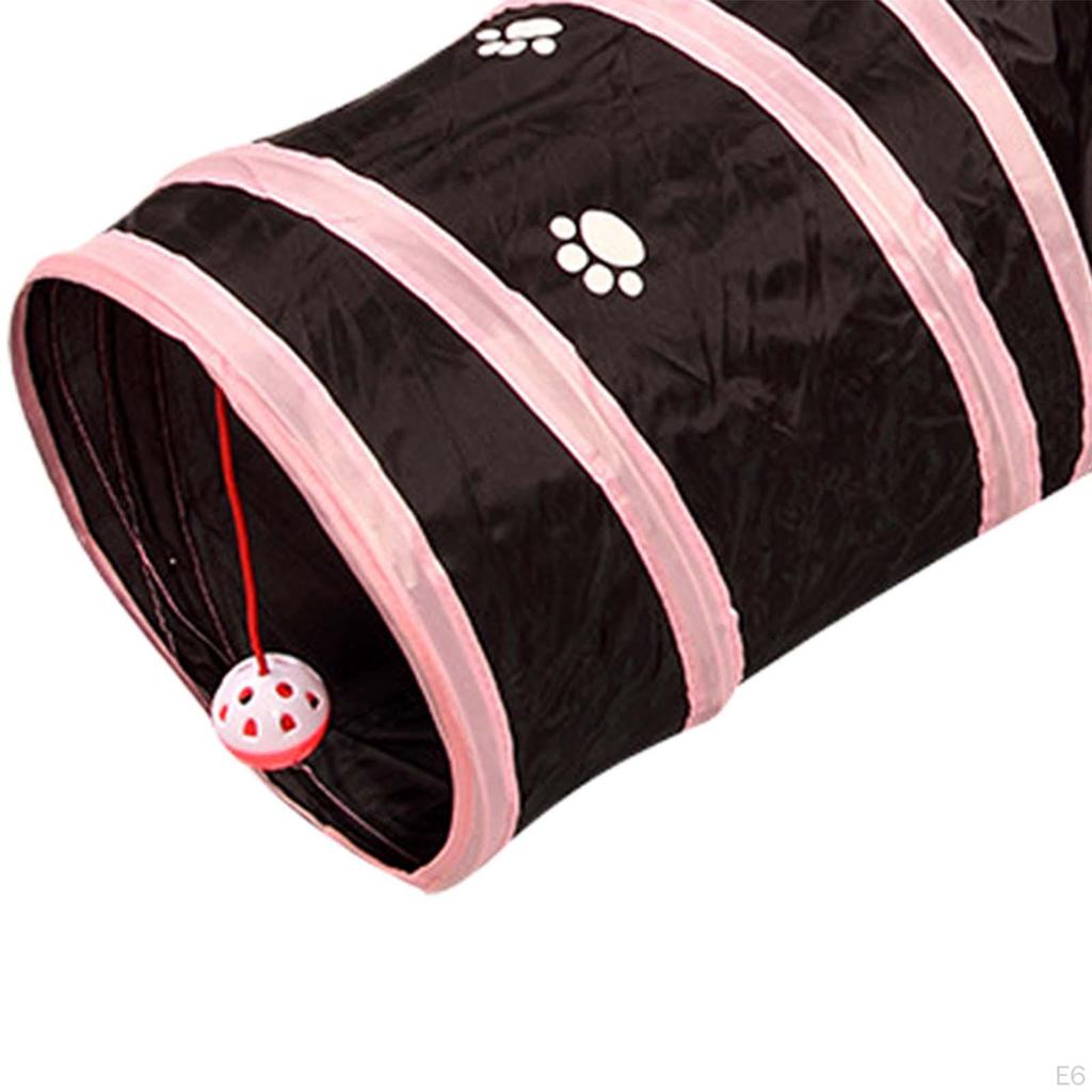 Cat Tunnel Foldable Passage Playing Hut with Play Ball Scratch Resistant Tube