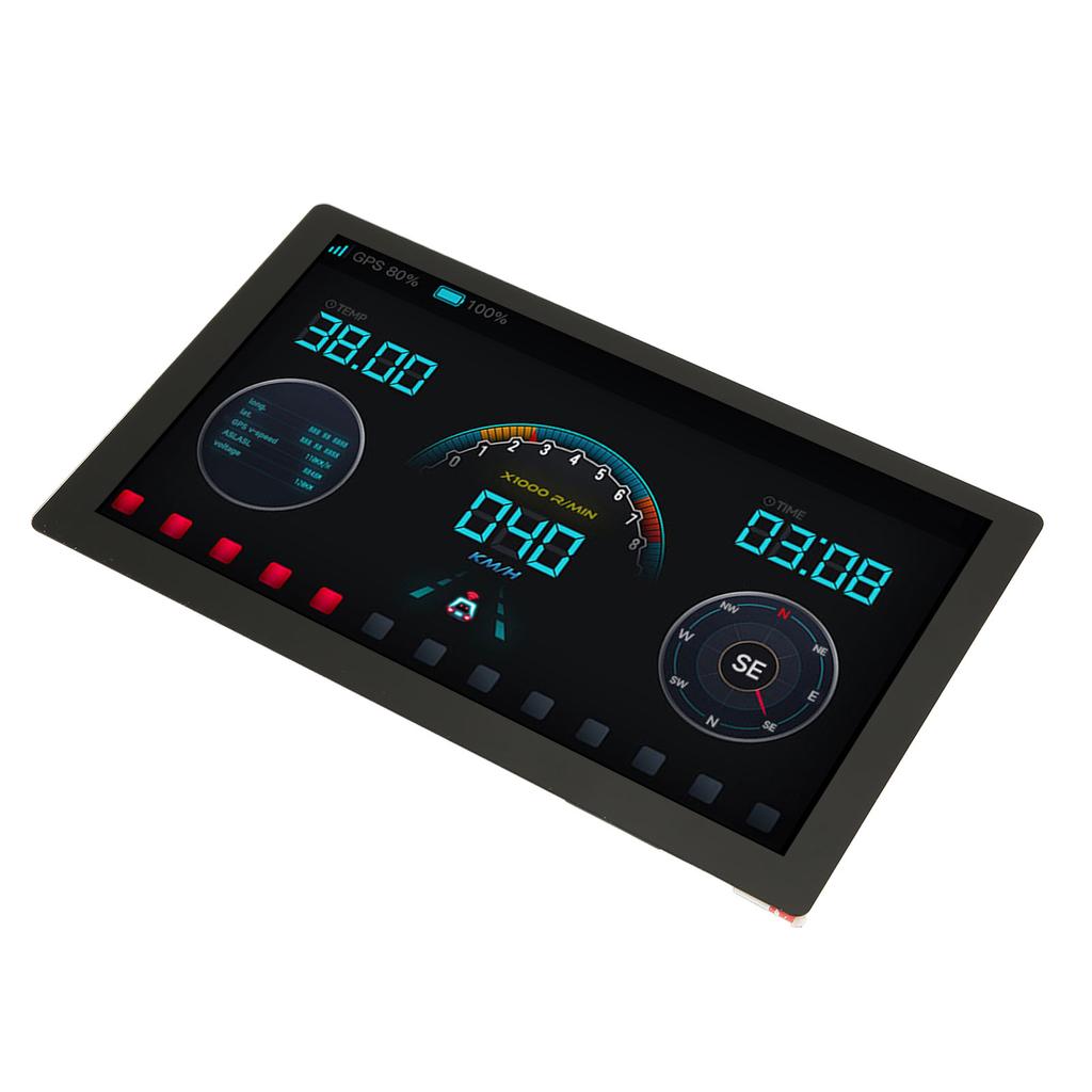 7-Zoll-QLED-integrierter kapazitiver Touchscreen 1024 x 600 5 Punkte Dünner Touchscreen-Monitor für RasPi