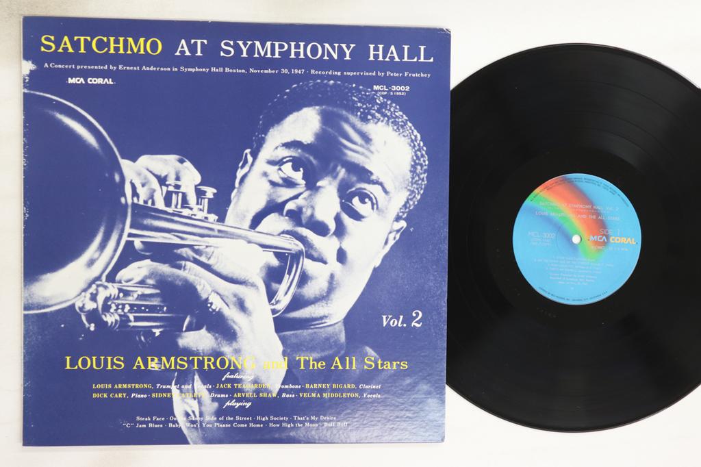 LP Record LOUIS ARMSTRONG - Satchmo At Symphony Hall Vol.2 MCL3002 MCA CORAL 1975 Japan Jazz Used