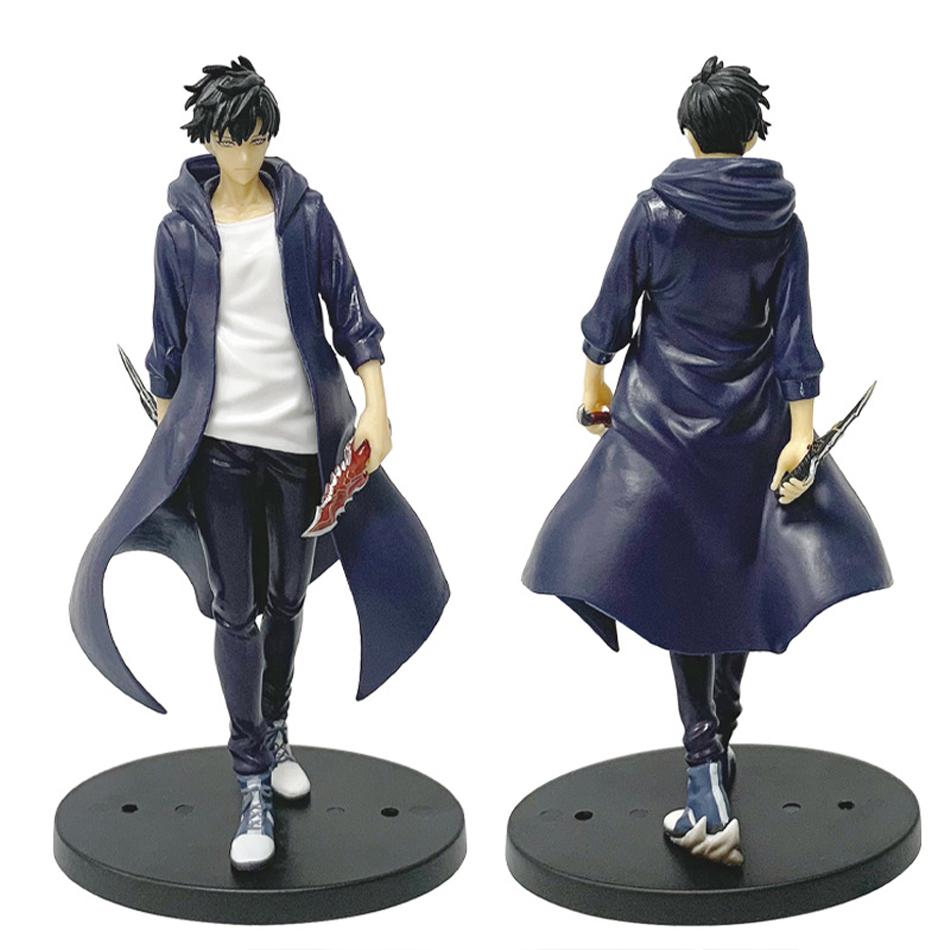 21cm In Stock Solo Leveling (Anime Version) Figure -Sung Jinwoo Action Figure PVC Collect Model Figure Display Anime Merchandise
