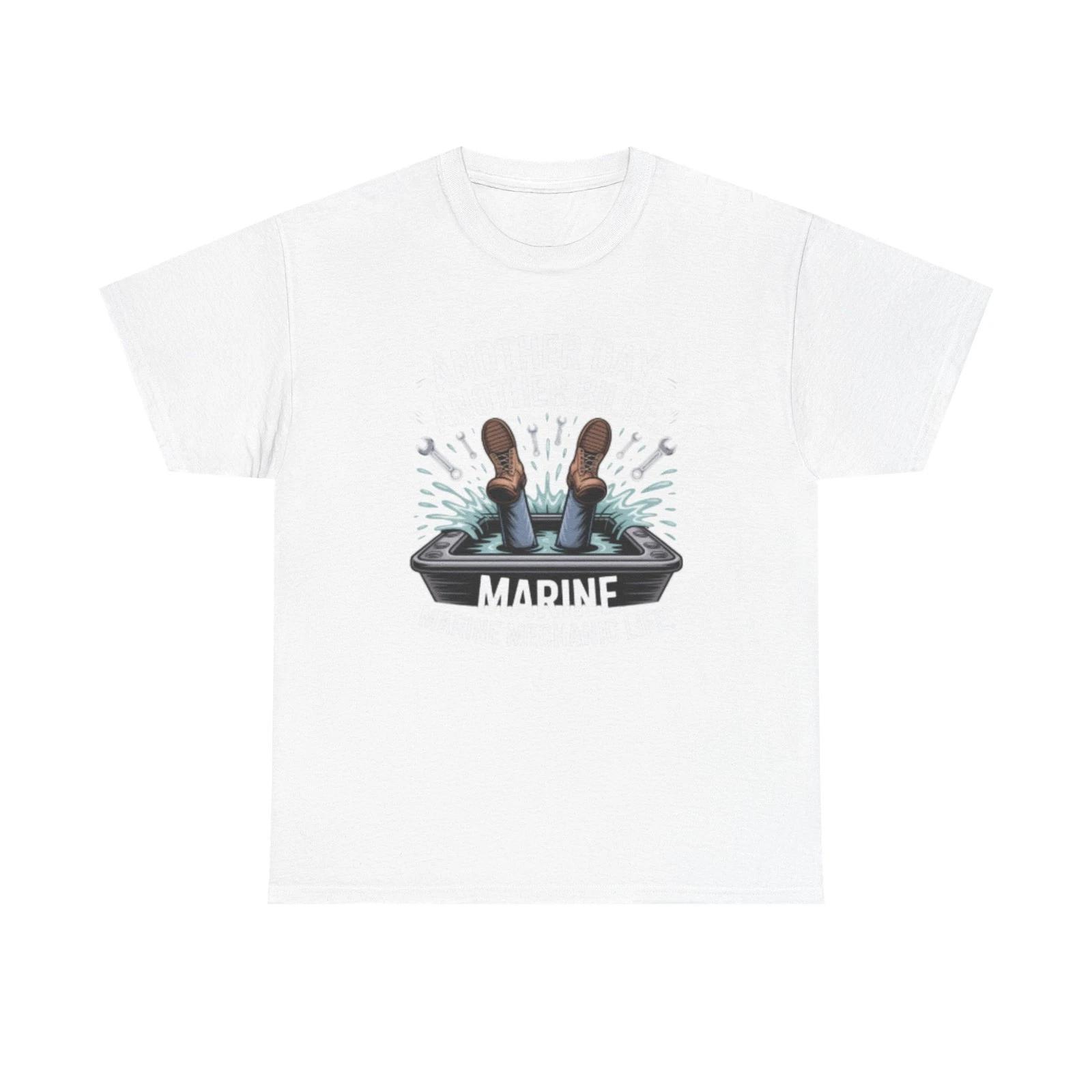 Marine Mechanic T-Shirt Boat Repair Bilge Technician Graphic Tee Funny Boat M