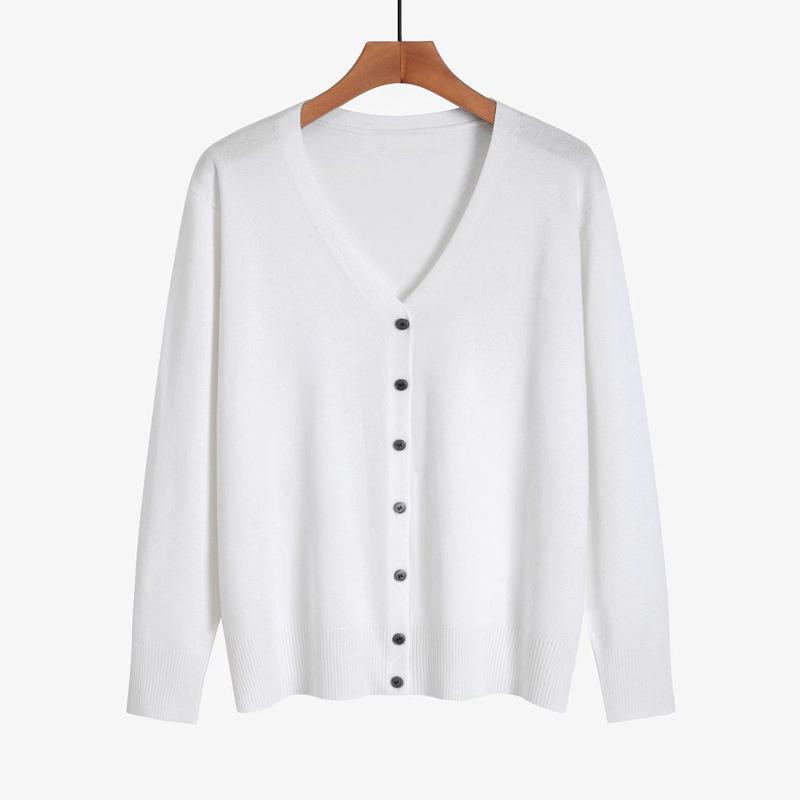 Women S Long Sleeve V Neck Cardigan Sweater Casual Style