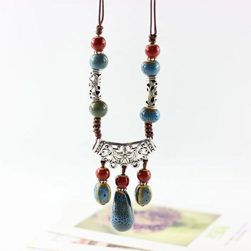 Retro Ethnic Style Beaded Headdress Tassel Tassel Forehead Headband  Women