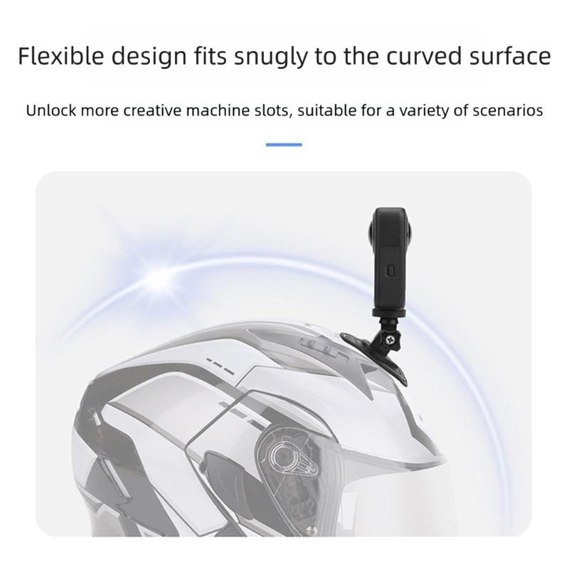 Universal Flexible Adhesive Mounting Base For Action Cameras ABS Lightweight Secure Grip