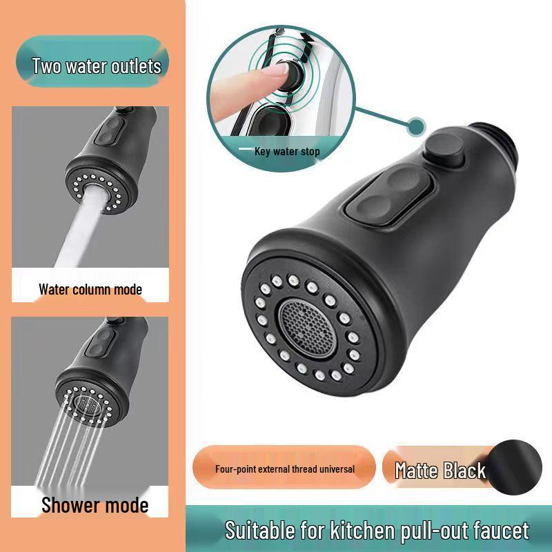 Precision Kitchen Sink Pull-Out Faucet Replacement: Anti-Splash Retractable Shower Nozzle