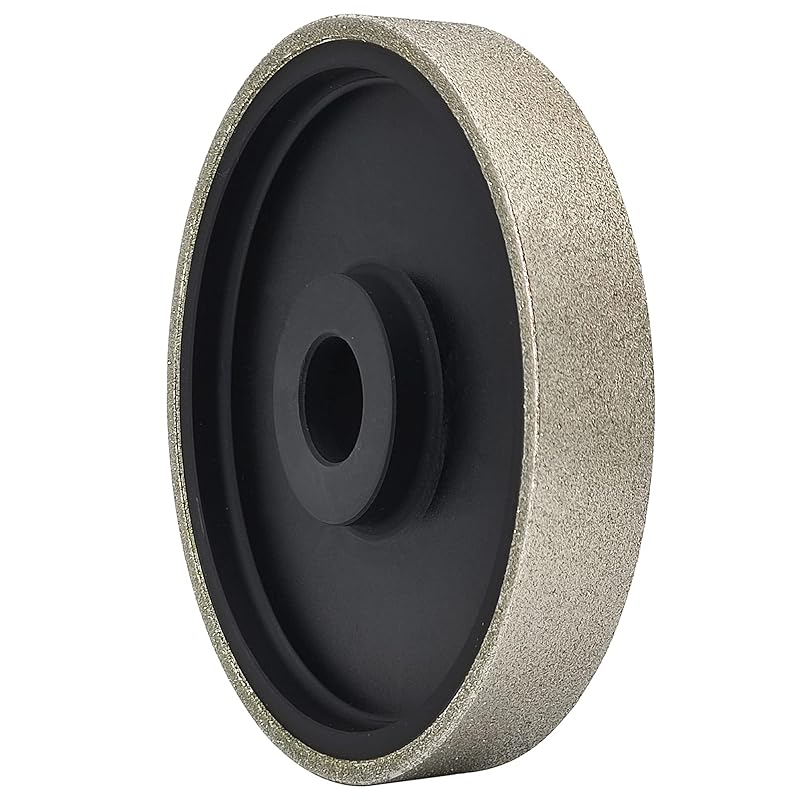 Diamond Lapidary Jewelry Grinding Wheel 6 Inch with 1 Inch Arbor Hole, Diamond Grinding Wheel for Gem, Marble, Granite, Glass, Ceramics, Cemented