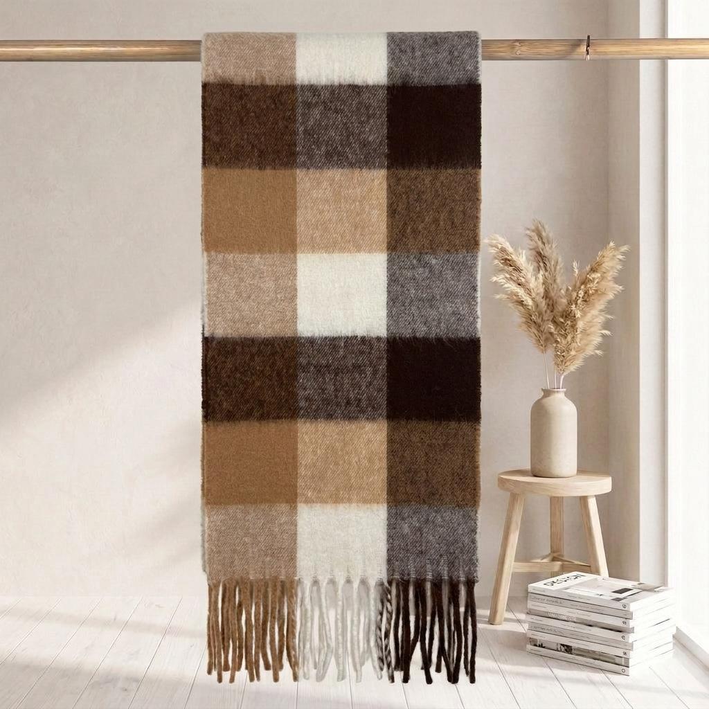 

Spring and Autumn Fashion Single Item Scarf Made of Mohair for Warmth and Softness 38*210+18*2